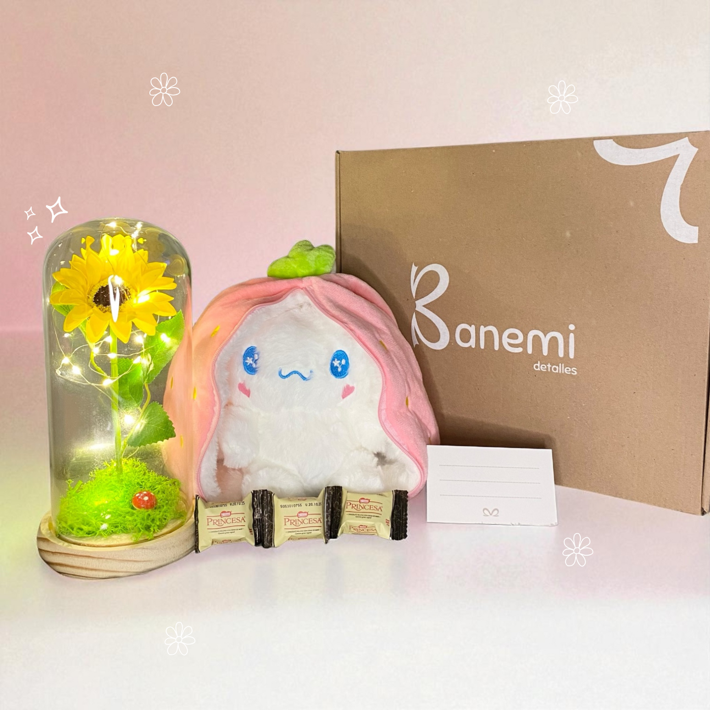 🌹🌻🧸 Encanto Eterno: Cúpula + Peluche a elegir