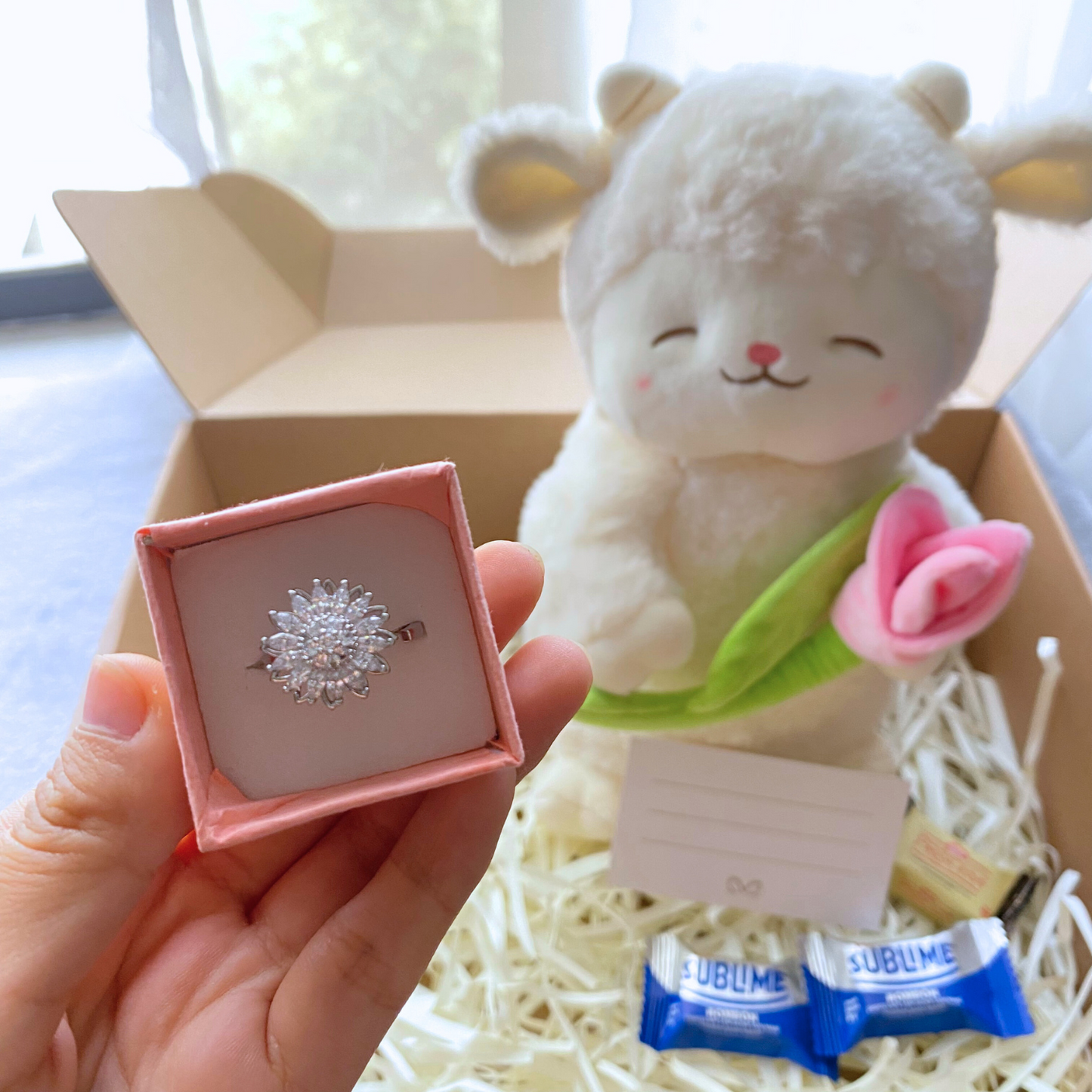 ✨💍 Brillo de Ternura: Peluche + Anillo Giratorio de tu elección