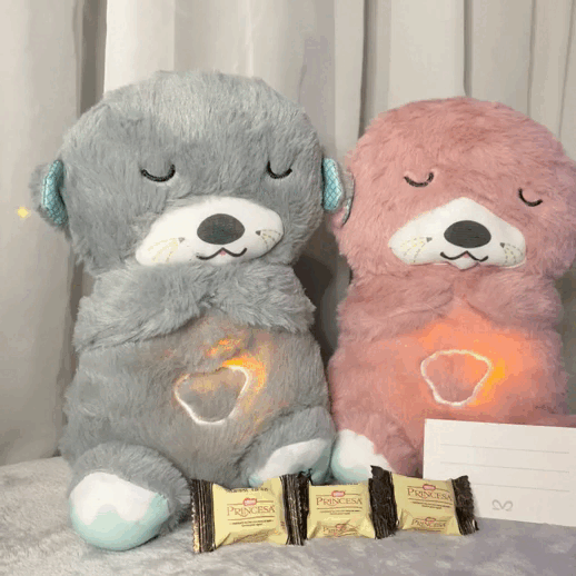 🦦💤 Nutria Serena: Cúpula iluminada + peluche que respira y calma