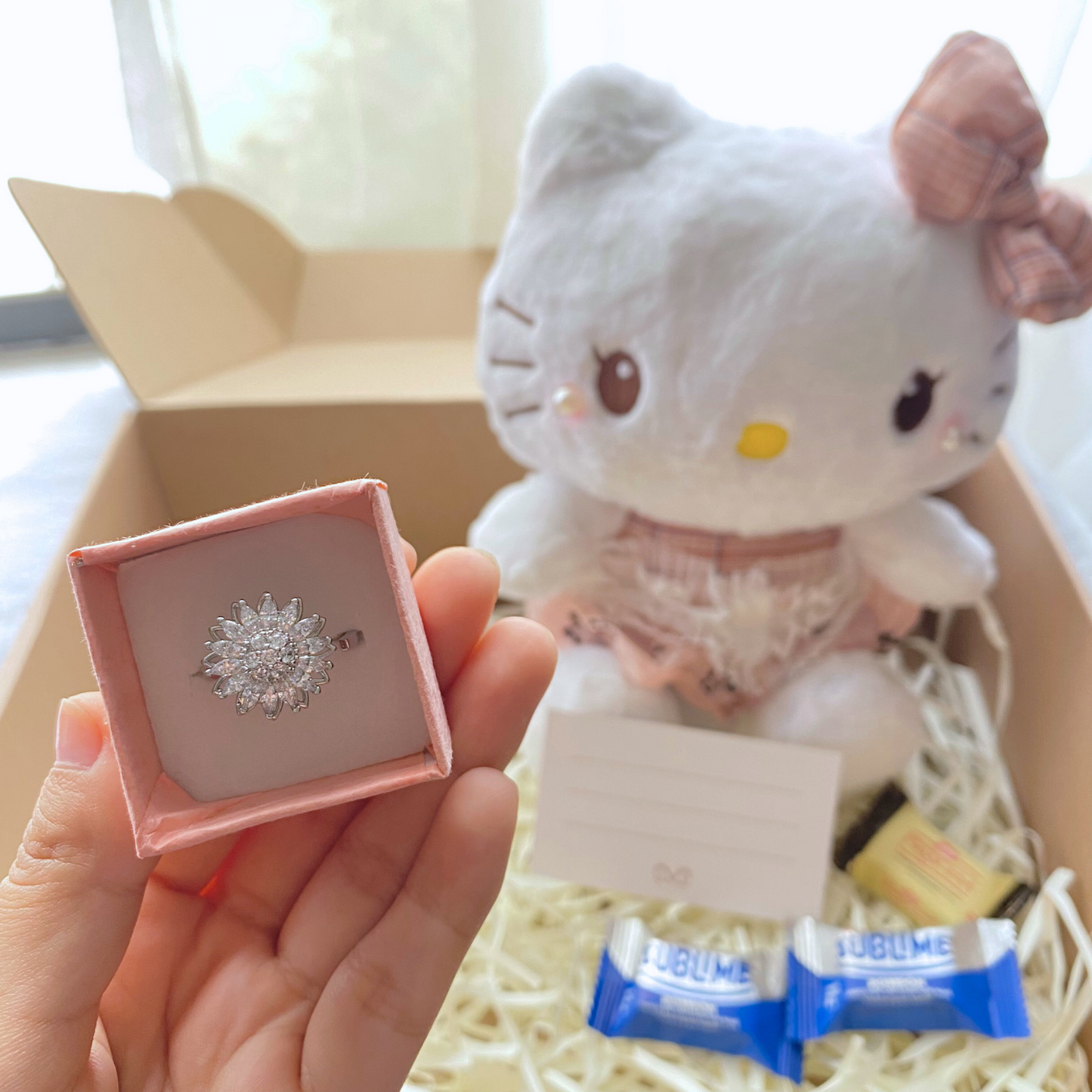✨💍 Brillo de Ternura: Peluche + Anillo Giratorio de tu elección
