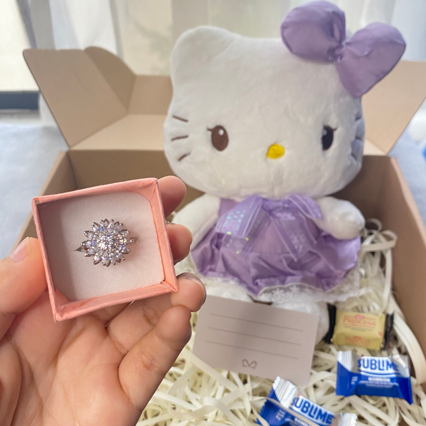✨💍 Brillo de Ternura: Peluche + Anillo Giratorio de tu elección
