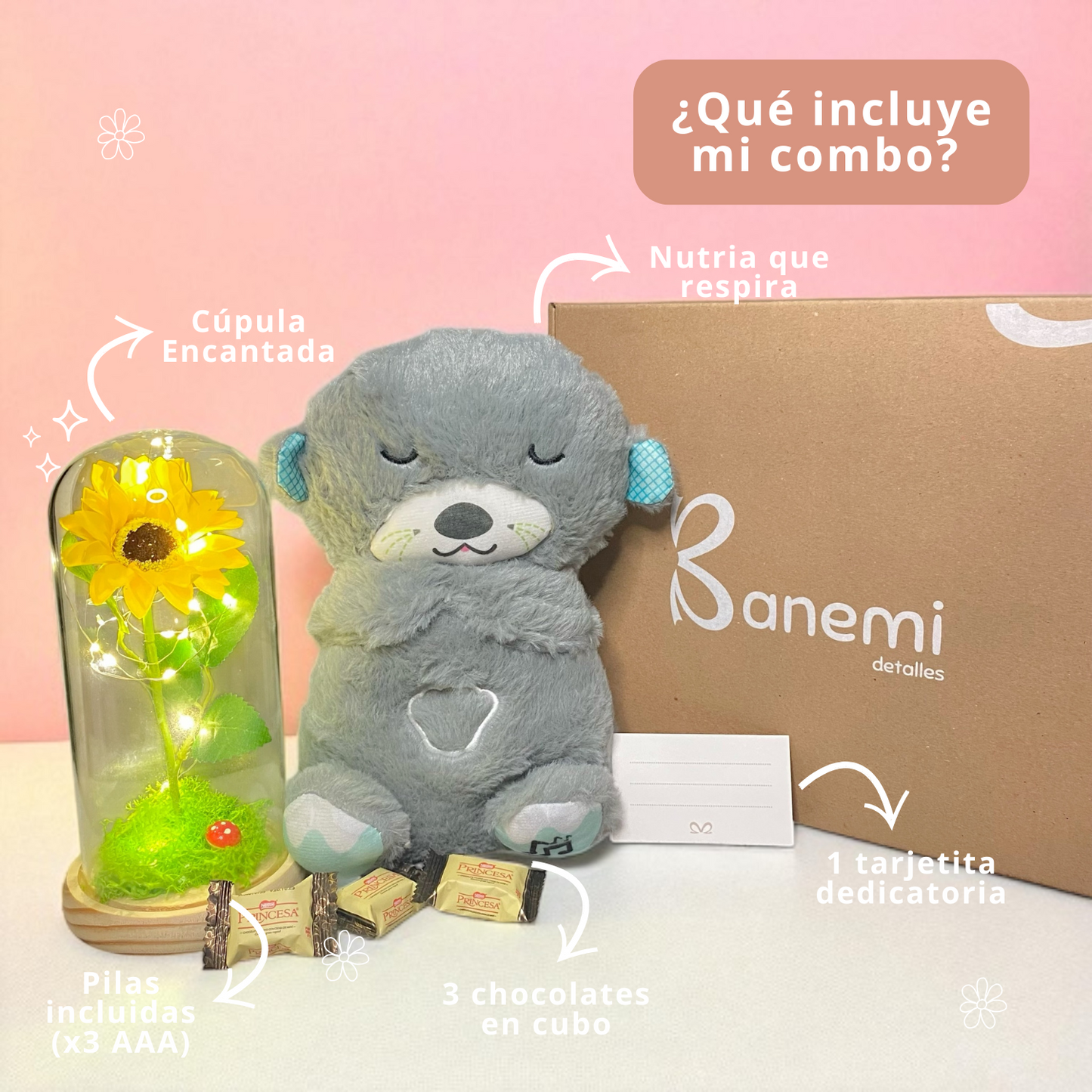 🦦💤 Nutria Serena: Cúpula iluminada + peluche que respira y calma