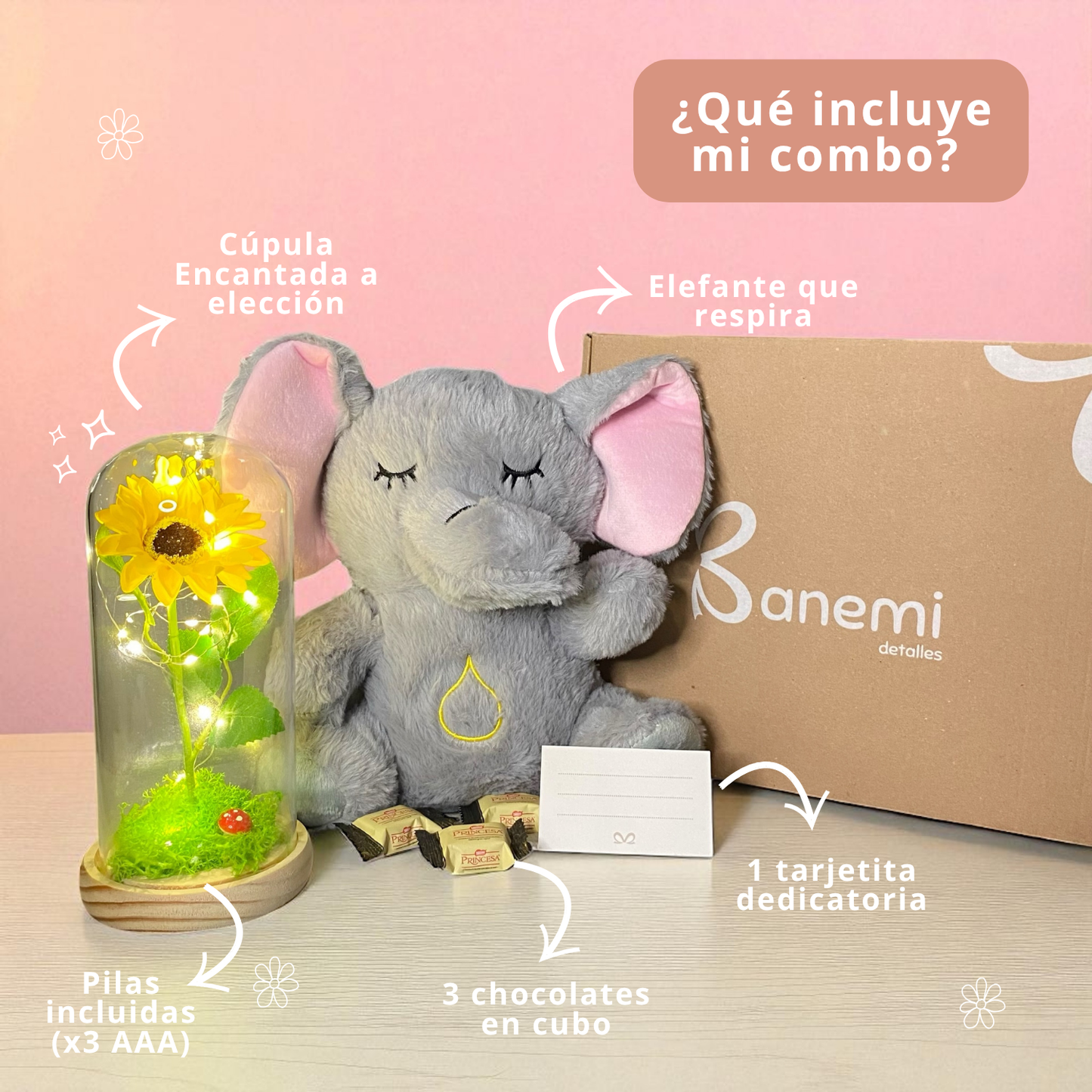 🐘✨ Elefante Sereno: Cúpula Encantada + compañía que abraza y calma