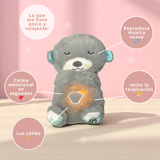 🦦💤 Nutria Serena: Cúpula iluminada + peluche que respira y calma