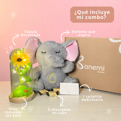 🐘✨ Elefante Sereno: Cúpula Encantada + compañía que abraza y calma